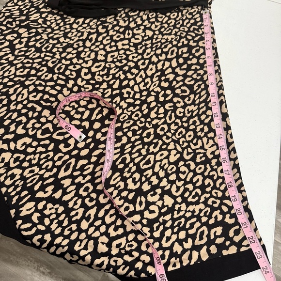 Shelby & Palmer Asymmetrical Dress Side Tie Animal Print Black/Tan Women’s Sz S - Picture 8 of 13